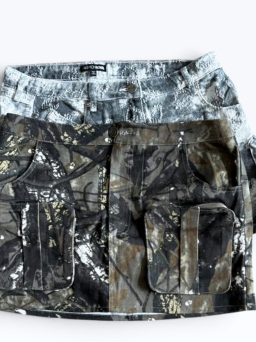 Fashion Nova 2 Cargo Mini Skirts Large